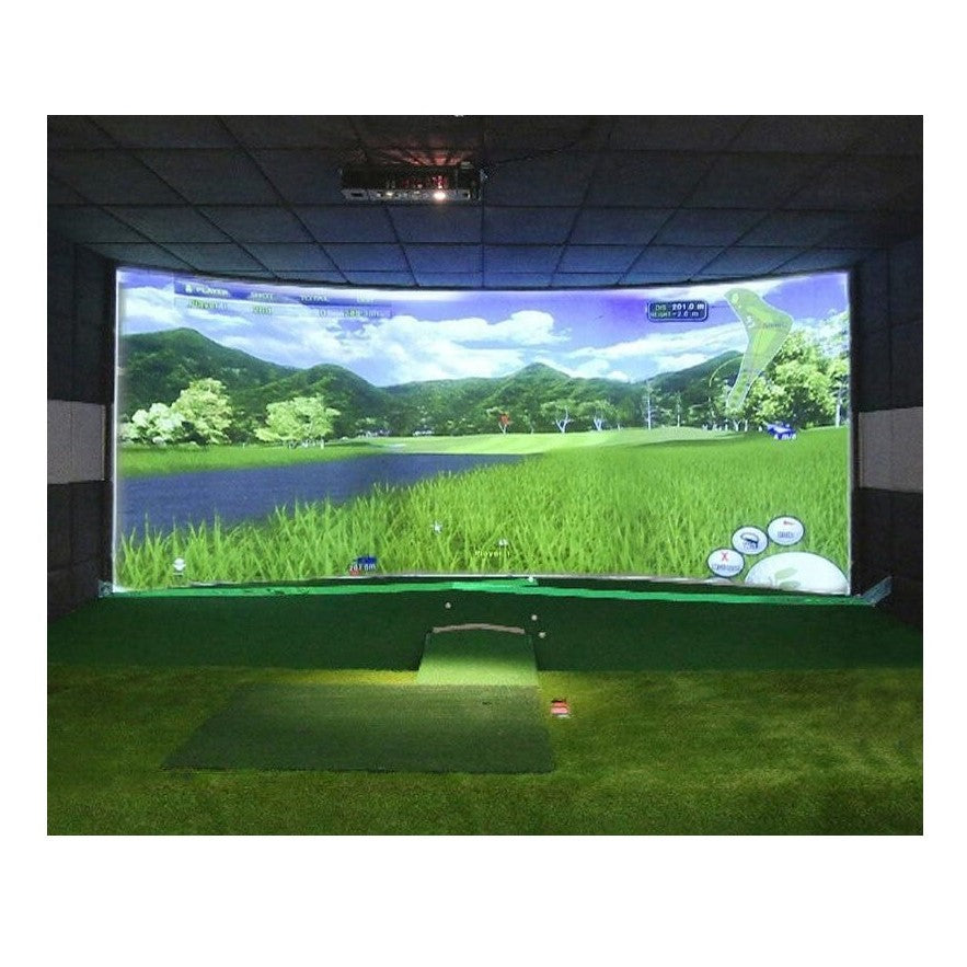 Beginners series including Indoor Home Golf Projection Impact Screen with Freestanding Curved Frame Corners