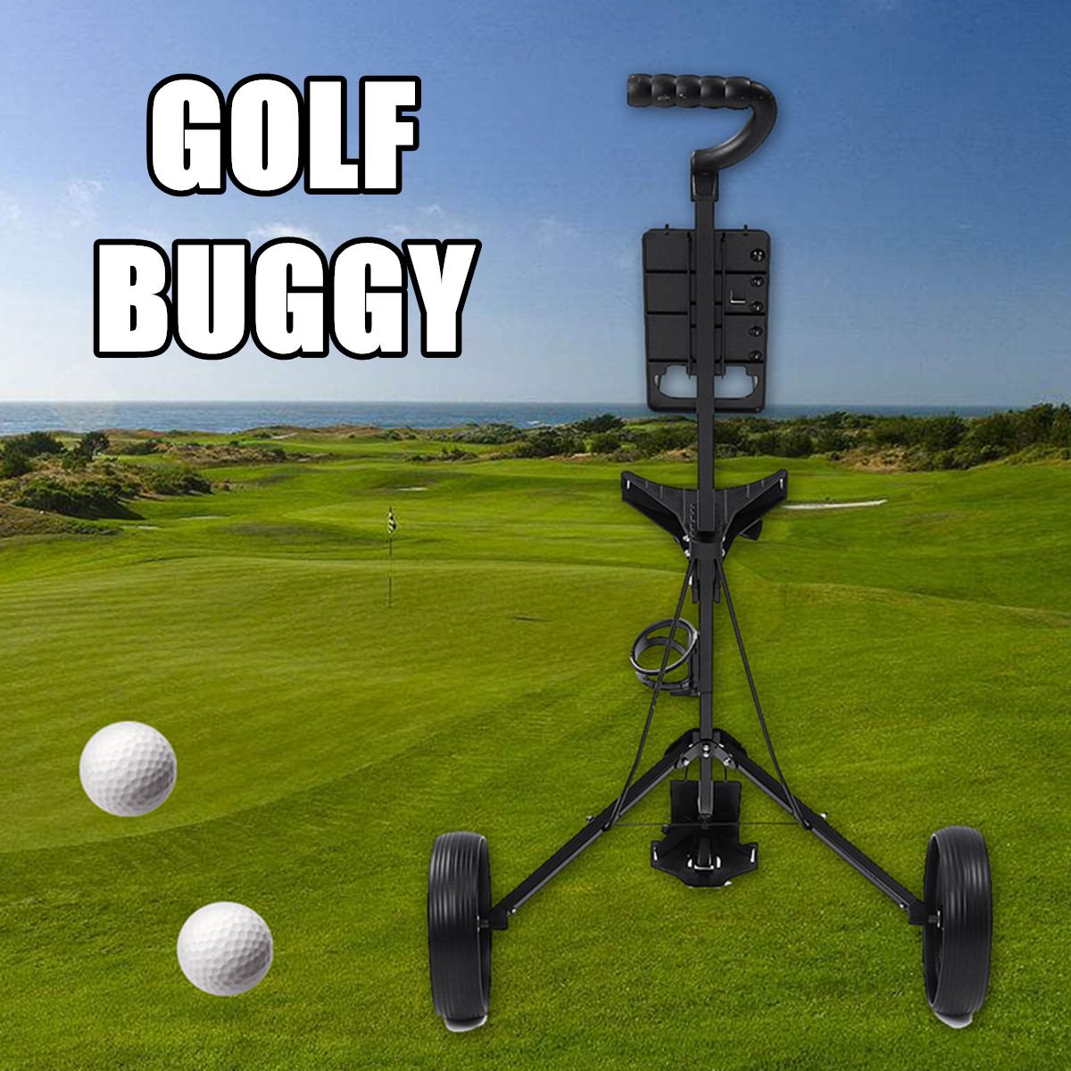 Golf Buggy Push Pull Trolley 2 wheel