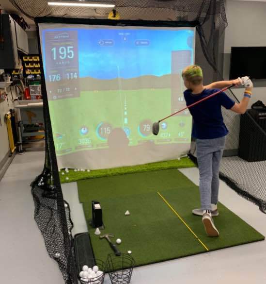 Indoor/Outdoor Golf Simulator Enclosure Kit with Impact Screen and Hitting Matt