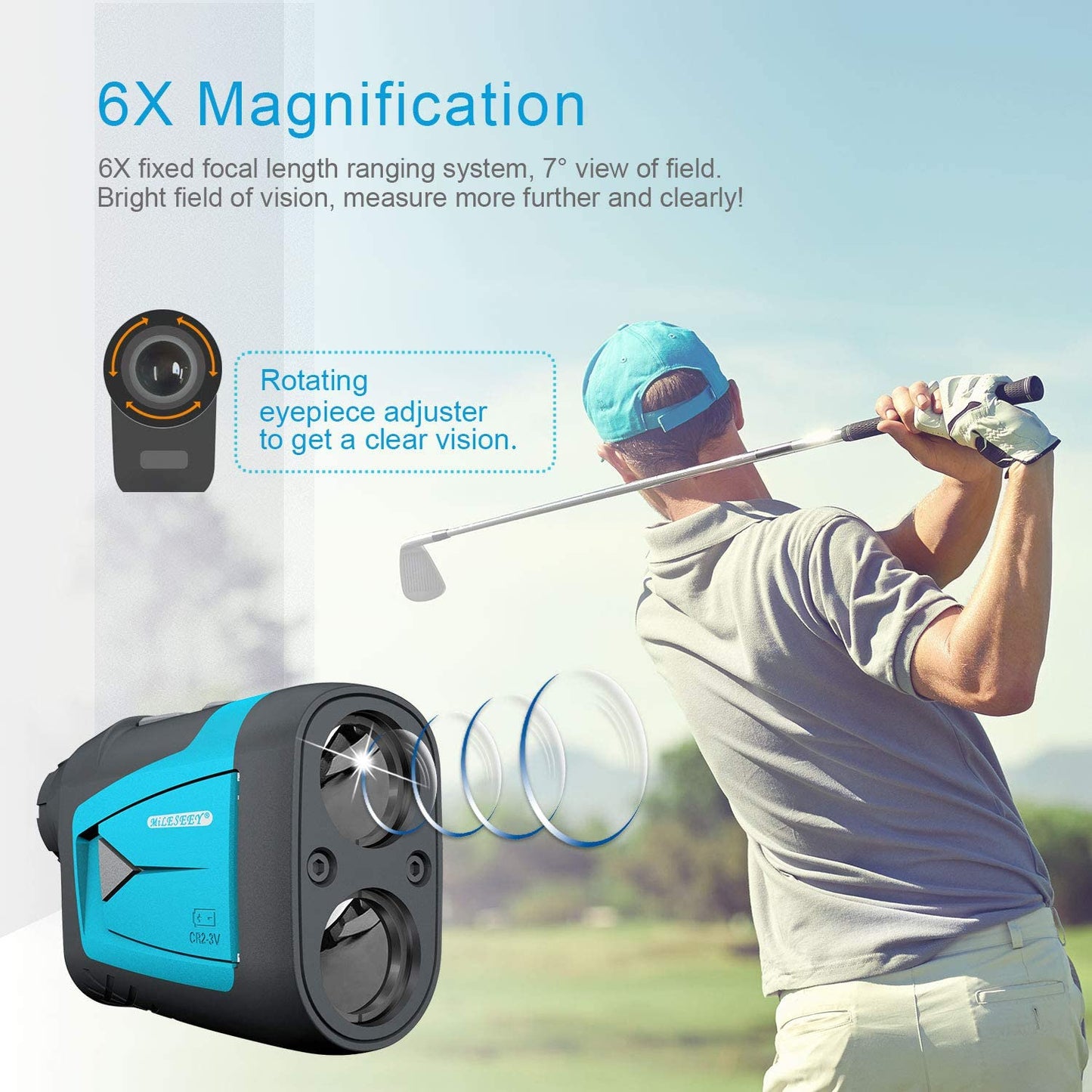 Professional Precision Laser Golf Rangefinder 600M