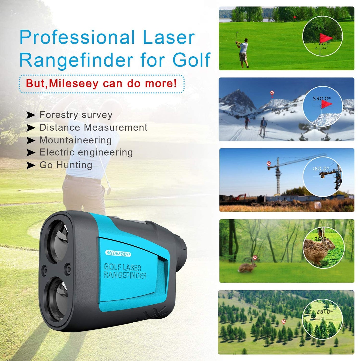 Professional Precision Laser Golf Rangefinder 600M