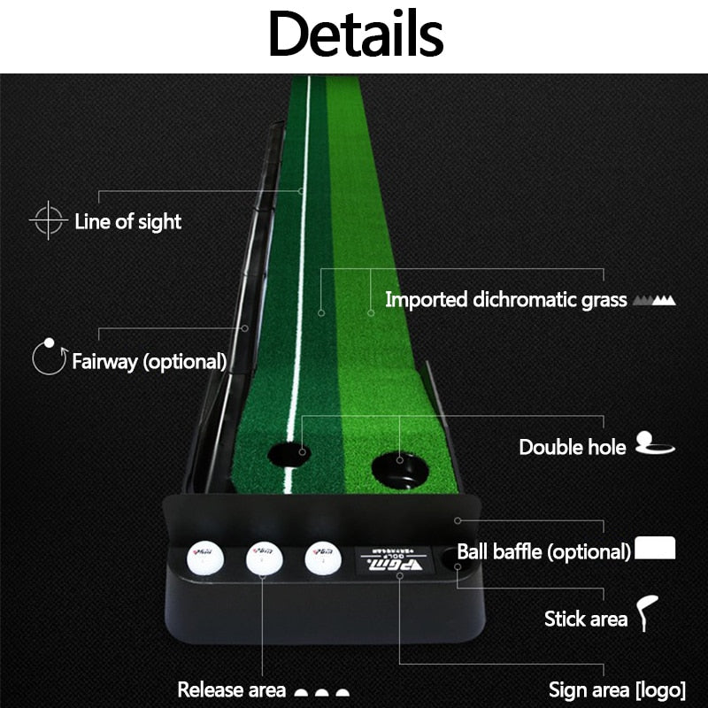 Portable Golf Putter Trainer With Back Track Simulation